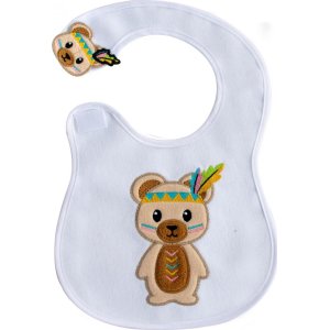 Sevi Bebe Yandan Cırtlı Mama Önlüğü, Kızılderili