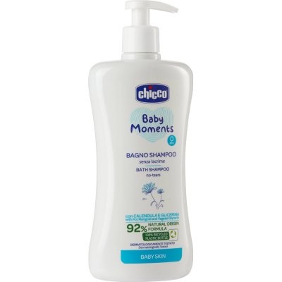 Chicco Baby Moments Doğal Göz Yakmayan Saç ve Vücut Şampuanı, 500 ml