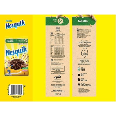 Nesquik Kakaolu Buğday ve Mısır Gevreği, 700 g