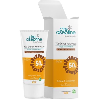 Cire Aseptine Sun Yüz Güneş Koruyucu Yaşlanma ve Leke Karşıtı Krem, SPF 50, 50 ml