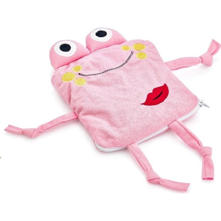 BabyJem Kiraz Çekirdekli Kadife Gaz Yastığı, Pembe Kurbağa