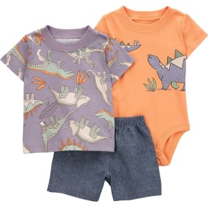 Carter's Erkek Bebek 3'Lü Alt Üst Set, Karışık Renkli