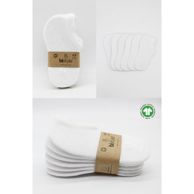 Bistyle Basic Sneakers Soket Çorap, Beyaz, 6'lı