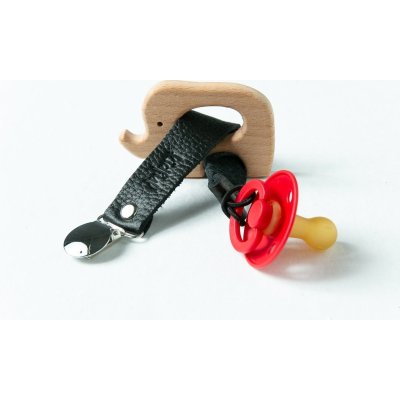 Kidful Bitkisel Boyalı Emzik Askısı, Koyu Gri