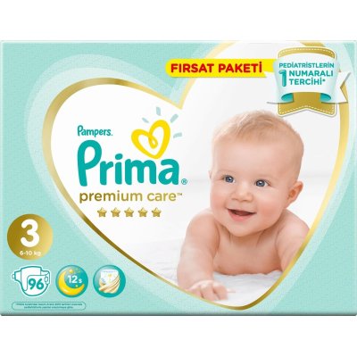 Prima Premium Care Bebek Bezi, 3 Beden, 96 Adet