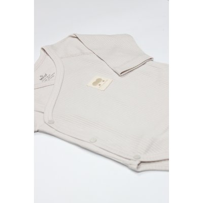 Bistyle Organic Modal Flying Balloons Kruvaze Uzun Kol Body BS17121 Bej