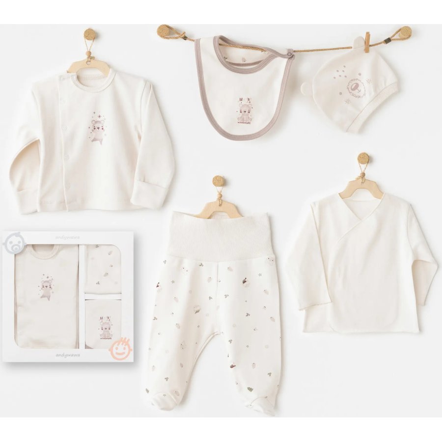 Andywawa AC26180 My 1 St Wardrobe 5'li Hastane Çıkışı Ekru