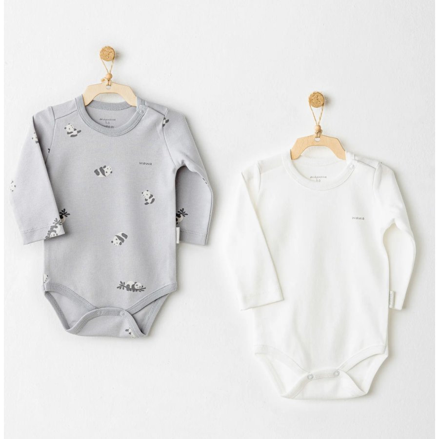 Andywawa AC26036 Keep Smiling 2'li Badi Grey