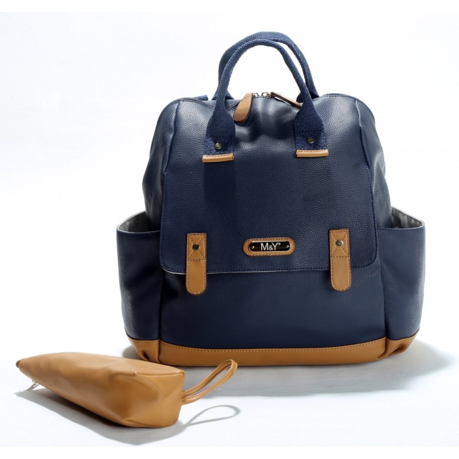 M&Y Holifera Deri Anne Bebek Bakım Çantası, Lacivert