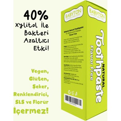 Babyton Organik Doğal Natural Diş Macunu 50 Gr