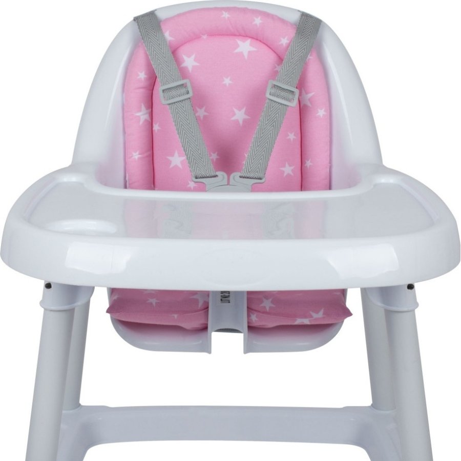 Sevi Bebe Eko Mama Sandalyesi Minderi, Pembe, Yıldız