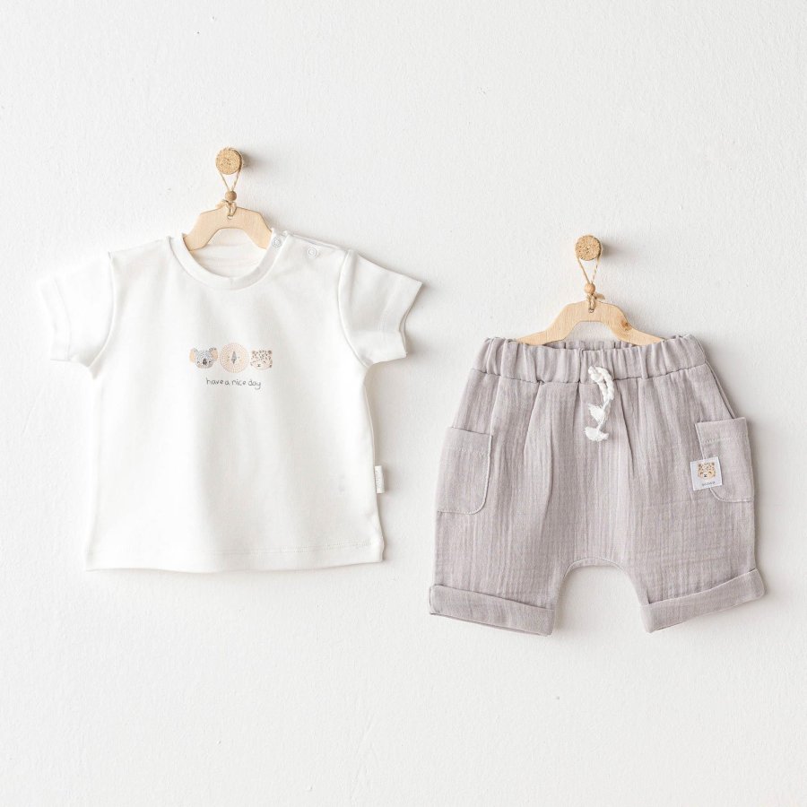 Andywawa AC25847 Happy Animals 2'Li Bebek Takım Grey