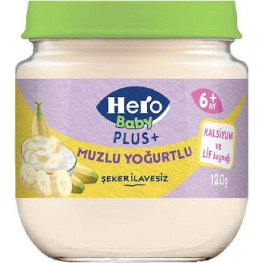 Hero Baby Plus Muzlu Yoğurtlu Kavanoz Mama 120 Gr