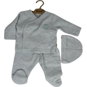 Bibaby Biorganik Nature İn Waffle 3'lü Zıbın Seti, Yeşil Melanj