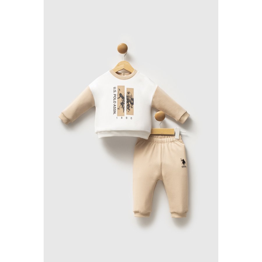 U.S. Polo Assn 2 li Takım USB2548 Beyaz-Bej