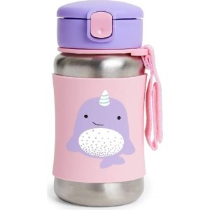Skip Hop Pipetli Paslanmaz Çelik Suluk, 350 ml, Narwhal