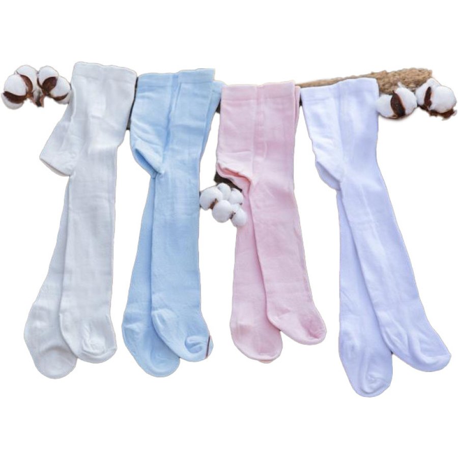 Bibaby Biorganic Basic Külotlu Çorap, Beyaz