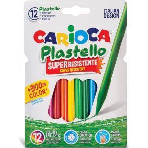 Carioca Elleri Kirletmeyen Yıkanabilir Pastel Boya Kalemi, 12'li