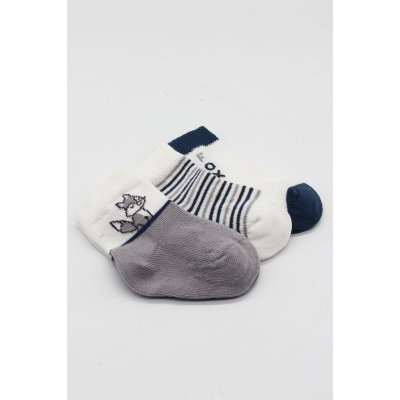 Bistyle 3'Lü Penye Soket Çorap 10109 Gri