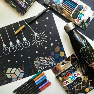 Carioca Metalik Kuru Boya Kalemi, 12'li