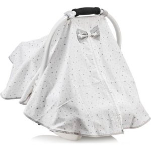 Moje Poplin Puset Bebek Arabası Örtüsü, Small, Gri, Yıldız