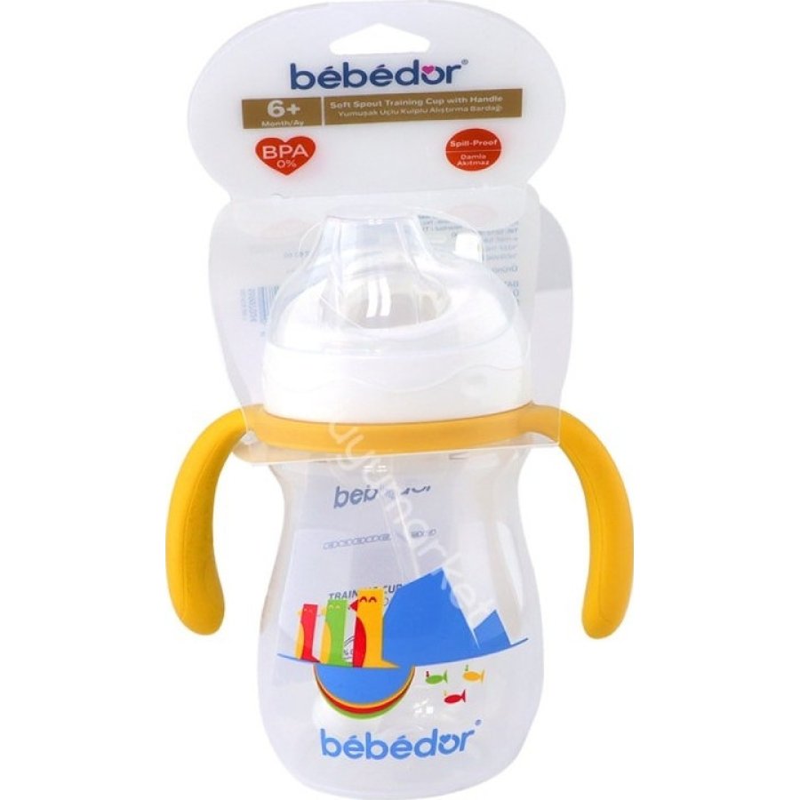 Bebedor Yumuşak Uçlu Kulplu Alıştırma Bardağı, 270 ml