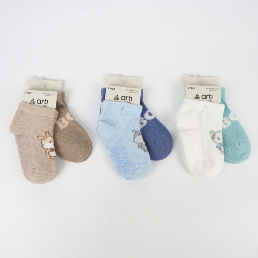 Katamino Aristo 2'Li Abs Erkek Bebek Patik Çorap K20406 Asorti