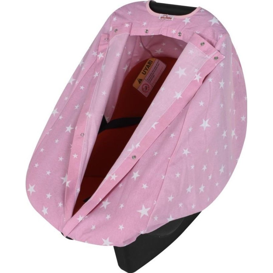 Sevi Bebe Ana Kucağı Örtüsü, Pembe, Yıldız