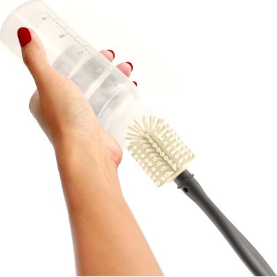 BabyJem Emzik ve Biberon Temizleme Fırçası, Ekru