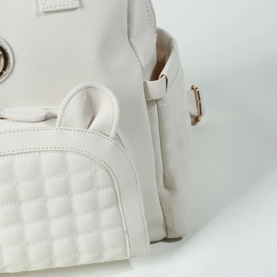 M&Y Kitty Deri Anne Bebek Bakım Sırt Çantası 7271 Krem