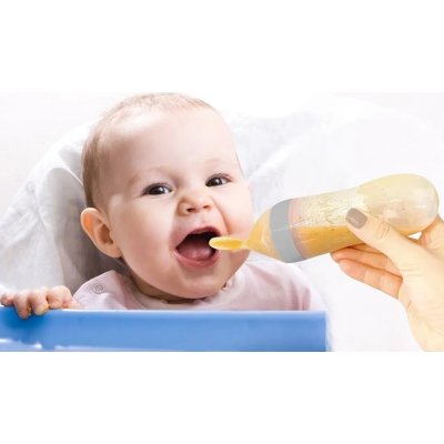 BabyJem Sıkmalı Kaşık, Gri