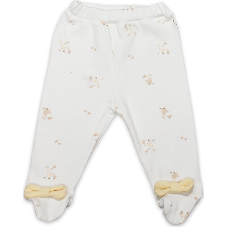 Bistyle Patikli Alt Welcome Baby Duck 16107 Sarı-Ekru