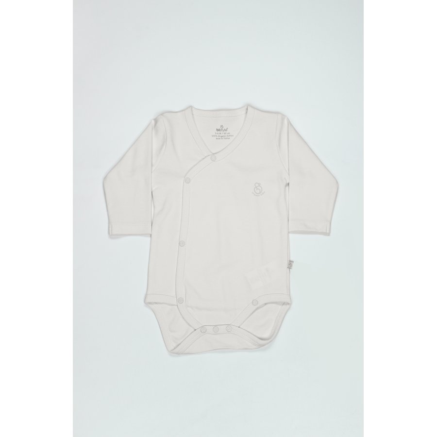 Bistyle Organik Natural Basic Style Kruvaze Uzun Kol Body BS17102 Ekru