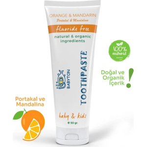 Babyton Organik Doğal Portakal & Mandalina Aromalı Diş Macunu 50 Gr