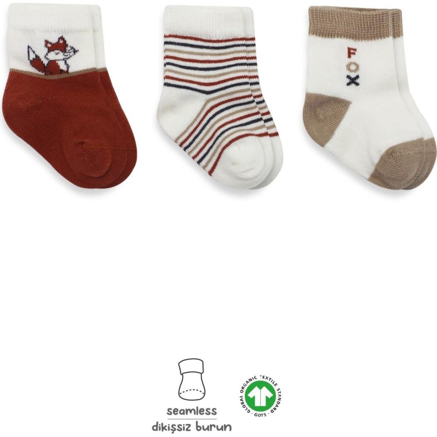 Bistyle 3'Lü Penye Soket Çorap 10109 Kiremit