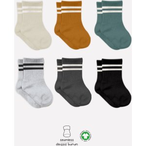 Bistyle Penye Çemberli Soket Çorap, Hardal, 6'lı