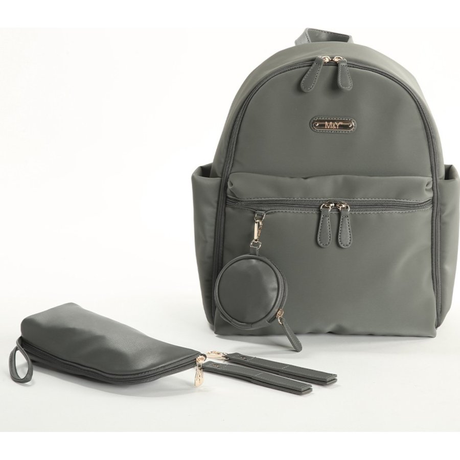 M&Y Diamond Anne Bebek Bakım Sırt Çantası 7345 Gri