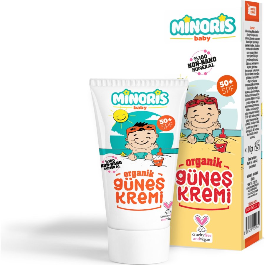Minoris Baby Organik Güneş Kremi, SPF 50, 110 g