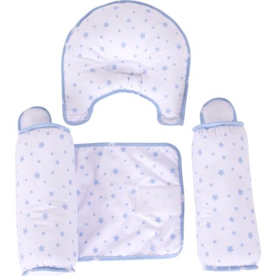 Sevi Bebe Kafa Şekillendirici Yastık ve Yan Yatış Yastığı, Mavi, Yıldız