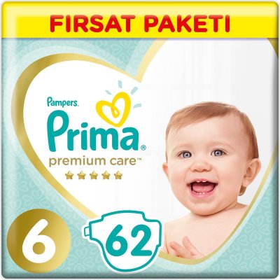 Prima Premium Care Bebek Bezi, 6 Beden, 62 Adet