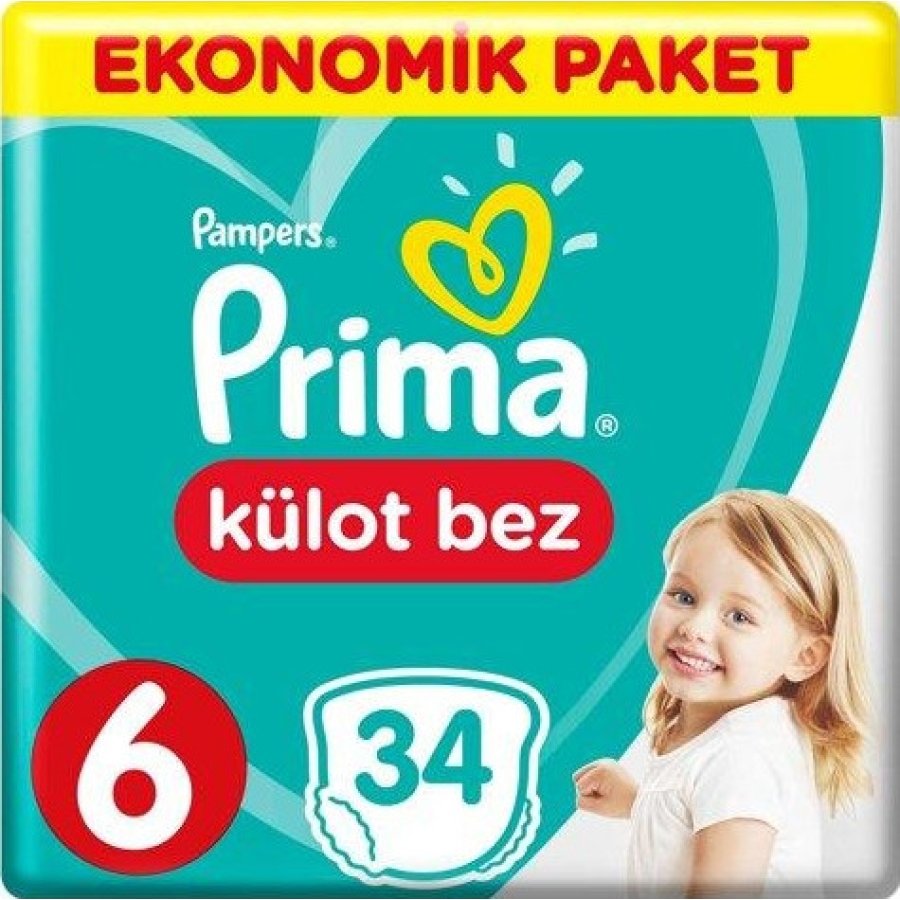 Prima Külot Bez, 6 Beden, 34 Adet