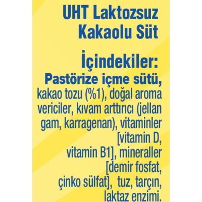 Nesquik Laktozsuz ve Şeker İlavesiz Kakaolu Süt, 180 ml, 6'lı