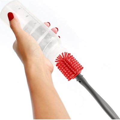 BabyJem Emzik ve Biberon Temizleme Fırçası, Pembe