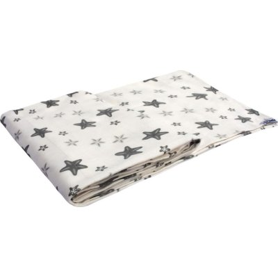 Sevi Bebe Organik Müslin Bebek Battaniye, 100x100, Gri, Yıldız