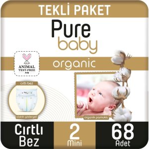 Sleepy Pure Baby Organik Bebek Bezi, 2 Beden, 68 Adet