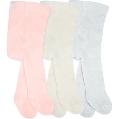 Bistyle Penye Külotlu Çorap, Pembe, Ekru, 3'lü