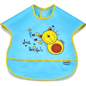 BabyJem Poli Muşamba Büyük Mama Önlüğü, Mavi