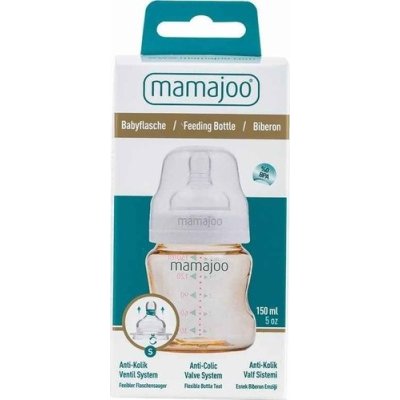 Mamajoo Gold Biberon, 150 ml ve Anti Kolik Biberon Emziği, No: 1