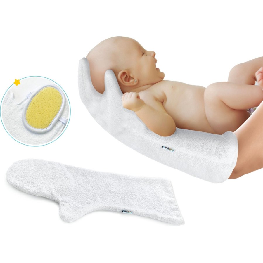 BabyJem Bebek Yıkama Eldiveni, Beyaz