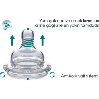 Mamajoo Saklama Kutulu Anti Kolik Biberon Emziği, No: 4, 12+ Ay, 2'li
